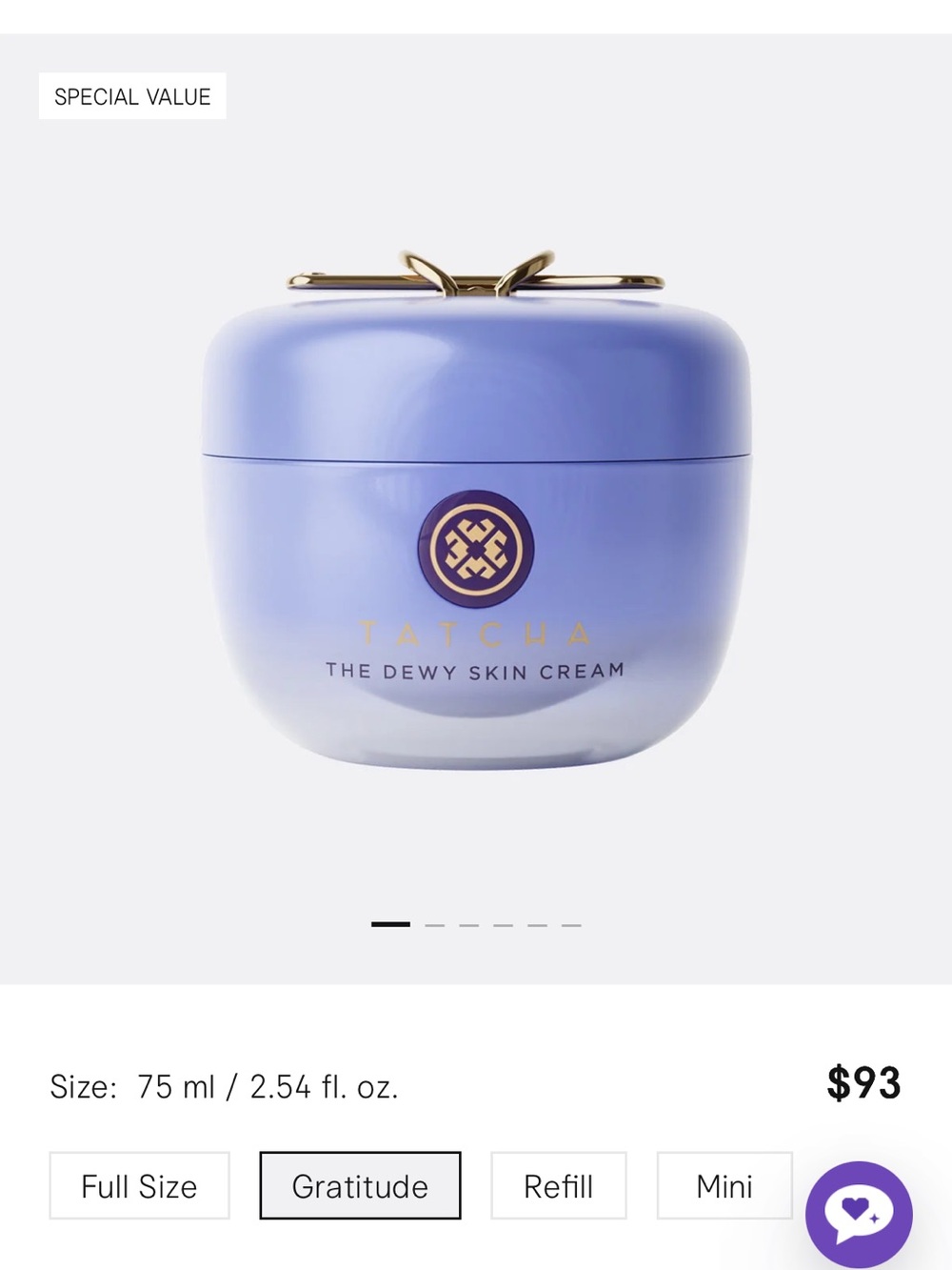 Tatcha Dewy Skin Cream Large size